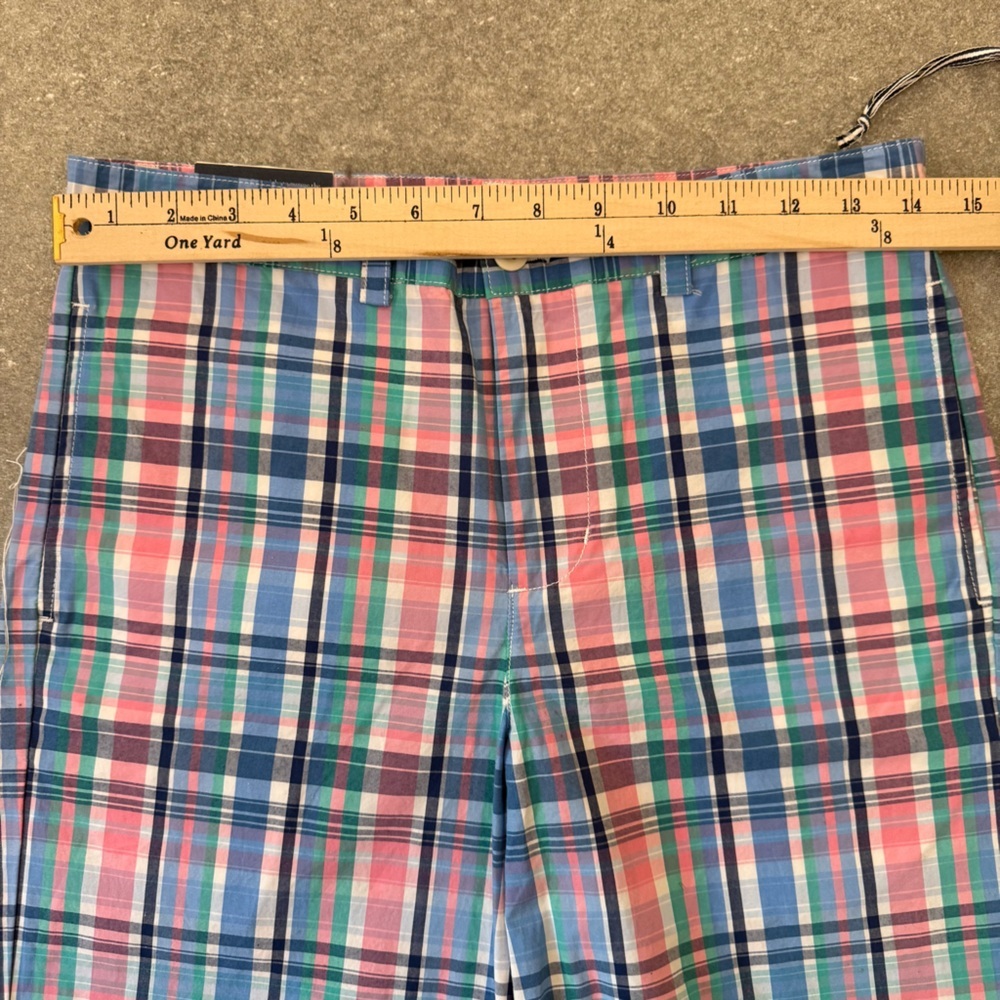 Vineyard Vines Surf View Plaid Club Shorts Bahama Breeze Boys Size 18 NWT - Picture 8 of 10